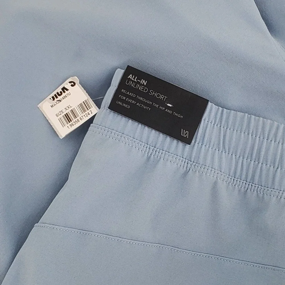 VRST All-In Unlined Short Mens‎ XXL Light Blue Athletic Training Gym Shorts New